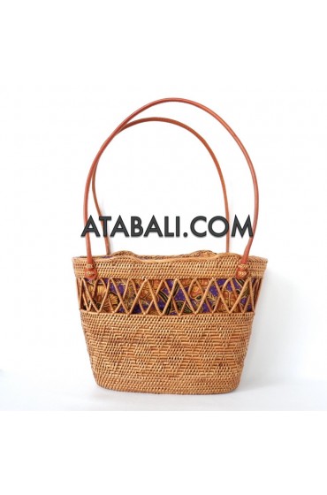 hand woven rattan ata grass handbags handmade balinese design